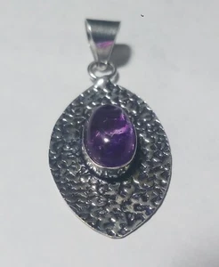 Amethyst Crack Crystal Gemstone Fashion Jewelry Pendent Cts 27 S 1.5 Inch "A4804 - Picture 1 of 5