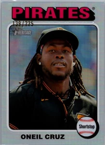 Oneil Cruz SILVER Chrome /225 2024 Topps Heritage High Number #131 - Picture 1 of 2