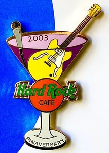 2003 HARD ROCK CAFE ONLINE MARTINI GLASS PINAVERSARY LE PIN - Picture 1 of 1