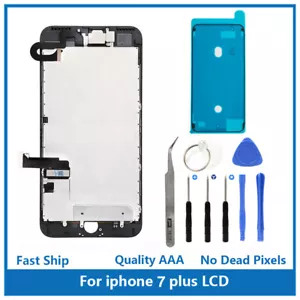iPhone 7 Plus Full Screen Replacement LCD Plate Front Camera Ear Speaker & Tools - Picture 1 of 9