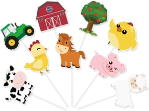 36 PCS Farm Cupcake Toppers - Baby Shower Farm Birthday Party Decorations for Ki - Picture 1 of 12