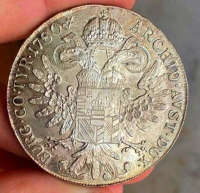 AUSTRIA  TALLERO 1780 MARIA TERESA FIOR DI CONIO ARGENTO PATINA - Immagine 1 di 4