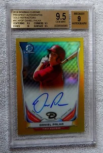 2014 Bowman Chrome Daniel Palka Gold rifrattore scheda automatica #/50 BGS 9,5 come nuovo - Foto 1 di 1
