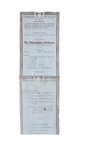 Carnegie Hall Phila Symph Hans Kindler cello Thaddeus Rich violin 1919 part prog - Picture 1 of 1