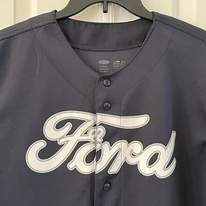 Ford Build Tough 03 Jersey Shirt Adult Large Gray Logo Both Side Graphic Mens - Picture 1 of 6