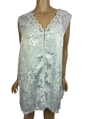 Vestido Adonna W Azul Claro Talla 1X Sin Mangas Botón Frontal 100% Poliéster Foto 1 de 4