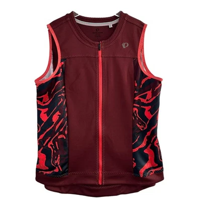 Chaleco de Ciclismo Pearl Izumi Cremallera Completa Mujer Grande Rojo Oscuro Bolsillos Ligero  Foto 1 de 4