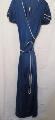 Vtg Undercover Wear Bue Lounge 1 Pc Jumpsuit Romper Wrap ties Sz M/L - Image 1 of 4