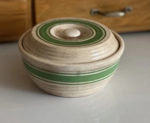 Antique Green Glaze Terracotta Pantry Confiture Tian Earthwnware Bowl - Picture 1 of 11