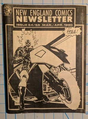 Boletín de cómics de Nueva Inglaterra #54 #55 marzo/abr 1990 Ghostrider NEC Foto 1 de 4