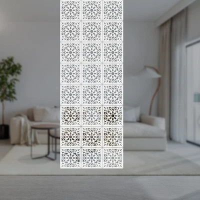 24 PIEZAS Pantallas Divisorras de Habitación Colgante Flor Talla Patrón Paneles Hogar Oficina Foto 1 de 4