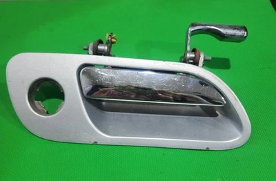 Manija de puerta lateral de pasajero Lincoln Continental 1992-2002 HA plateada metálica Foto 1 de 2