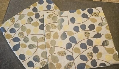 Calitime Ecru/Olive/Navy Cushion Cover Chenille Leaves Decor 16" X 16" Foto 1 de 4