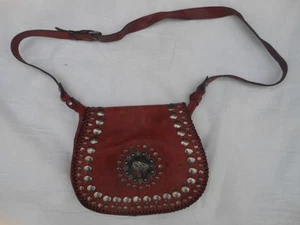 Patricia Nash Distressed Leather Medallion Luciana Shoulder Bag - Picture 1 of 9