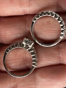 Individueller VVS1 3,75 kt im Labor gezüchteter Diamant Verlobungsring Ehering Braut Set - Bild 1 von 4