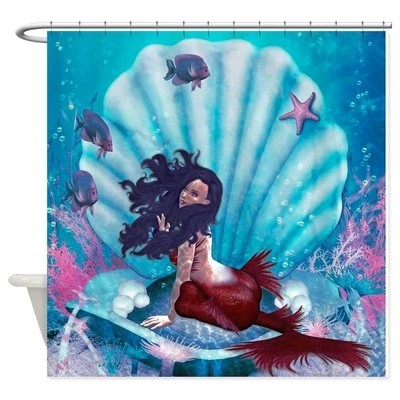 Cortina de ducha CafePress Mermaid In Shell (693555869) Foto 1 de 3