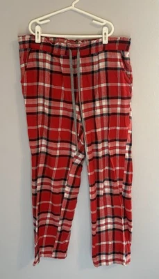 Pantalones de pijama Sonoma para mujer talla mediana rojos a cuadros Navidad franela salón dormir Foto 1 de 4