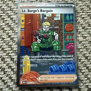 Lt. Surge's Bargain SIR 185/132 - Pokemon TCG Mega Evolutions NM PACK FRESH - Picture 1 of 5