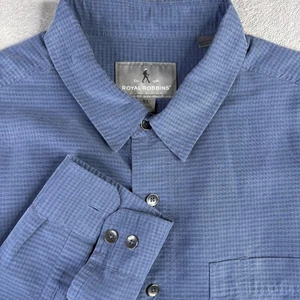 Royal Robbins Shirt Mens XL Blue Relaxed Fit Button Up Long Sleeve Outdoors - Picture 1 of 9