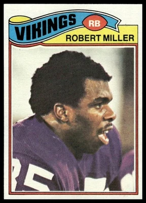 1977 Topps #191 Robert Miller Minnesota Vikings Rookie Near Mint or Better - Image 1 of 2