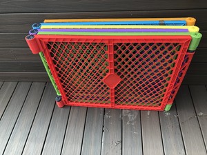 colorful plastic baby gates