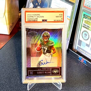 2022 Honors Signature /49 Garrett Wilson PSA 8 Rookie RC POP 3 - Picture 1 of 2