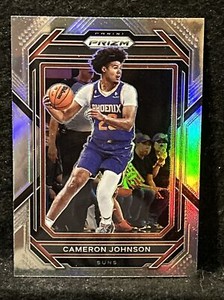 2022-23 Panini Prizm Basketball Cameron Johnson Silver Prizm Card #126 Suns