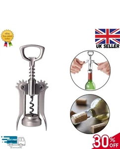 2x NEW CHROME WINGED CORKSCREW & WINE BOTTLE OPENER FOR WAITERS UK FREE P&P - Picture 1 of 7