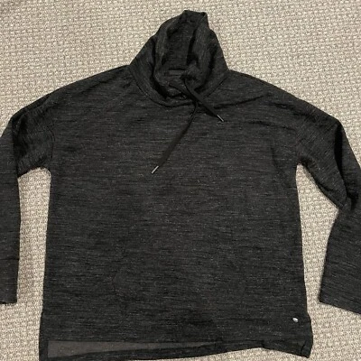 Pullover American Eagle para mujer talla XL capucha cuello tejido gris oscuro manga larga Kanga Foto 1 de 4