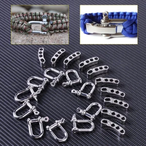 10x U Shaped Adjustable Shackle Buckle Set for Paracord Survival Bracelets ut - Picture 1 of 6