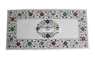 Adornment Marble Dining Top Table Marquetry Fine Inlay Special Patio Decor H3837 - Image 1 of 4