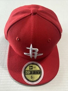 Houston Rockets Kids New Era NBA 59Fifty Fitted Cap Color: Red / Size: 6 1/2 New - Picture 1 of 4