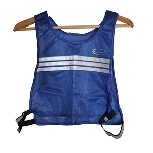 Nathan Performance Women’s Large Running Top Blue Mesh Reflective Athletic - Picture 1 of 5