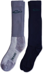 Drake Mens 90% Merino Wool Polypropylene Cushion Outdoor Tall Boot System 2 Pair - Picture 1 of 6