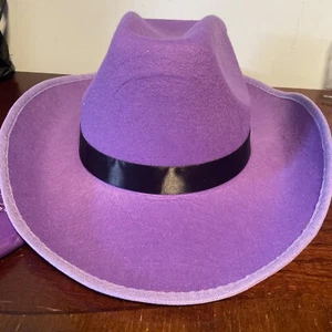 Purple Cowgirl Hat And Matching Bandana - Picture 1 of 5