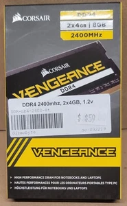 Corsair Vengeance 8GB (2 x 4GB) DDR4 2400MHz SO-DIMM Memory, CMSX8GX4M1A2400C16 - Picture 1 of 2
