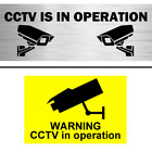 CCTV IS IN OPERATION*  Stickers adhesive signs waterproof UK free postage