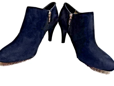 Zapatos de salón ANA para mujer talla premium "6" "NEGRO" imitación gamuza 3" tacón de aguja Foto 1 de 4