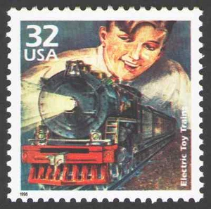 US. 3184 d. 32c. Electric Toy Train. 3184. Celebrate The Century. MNH. 1998 - Picture 1 of 1