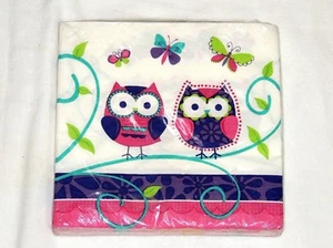 OWL PAL BIRTHDAY -16- LUNCH NAPKINS - PARTY SUPPLIES - Picture 1 of 1
