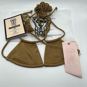 Top de natación We Are HAH Titsy para mujer XS color tostado seta halter bikini nuevo con etiquetas - Imagen 1 de 12