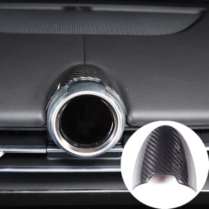 Real Cabon Fiber Dashboard Clock Frame Trim Cover For Maserati Grecale 22-23 - Picture 1 of 10