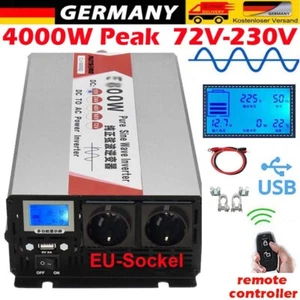 2000W 4000W 72V - 230V Sinusoidale Puro Convertitore di Tensione Inverter Inverter - Foto 1 di 20