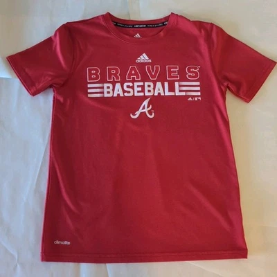 Camisa Adidas MLB Atlanta Braves Youth média excelente estado - Imagem 1 de 4