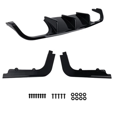 Labio de parachoques negro para BMW E92 E93 M3 cupé 2008-13 kit difusor trasero de plástico Foto 1 de 4
