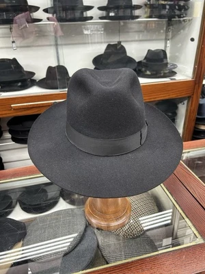 Sombrero de fieltro de piel Borsalino Tevere hecho en Italia talla 63 7 3/4 Foto 1 de 4