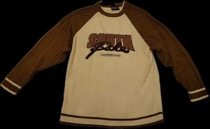 Vintage Southpole Sweater Mens L Brown Long Sleeve Crew Neck Streetwear Hip Hop - Picture 1 of 4
