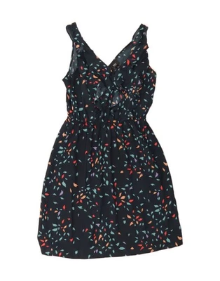 Vestido MOSSIMO para mujer sin mangas línea A Reino Unido 8 pequeño azul marino manchado CX37 Foto 1 de 3