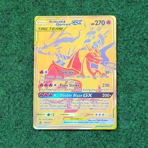 Pokemon Reshiram & Charizard GX SM247 Sonne & Mond Tag Team Promo Karte - Bild 1 von 2