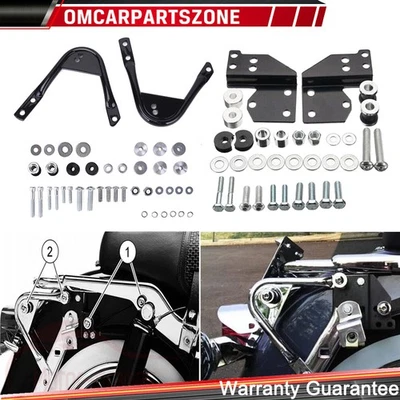 Detachable Sissy Bar & Tour Pack Mount Rack Docking Kit For Harley Touring 97-08 - Image 1 of 4